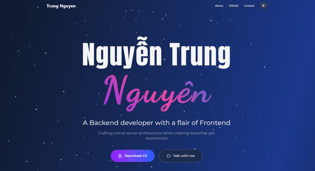 Screenshot of My Portfolio Website project showing A modern, responsive portfolio...